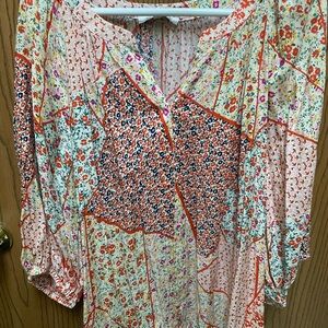 Rose & Olive Multicolor Floral Top